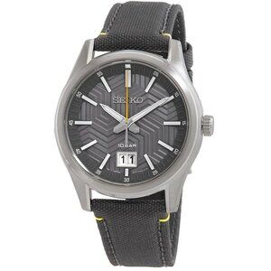 NWT Authentic Seiko Quartz Grey Dial Men's Watch